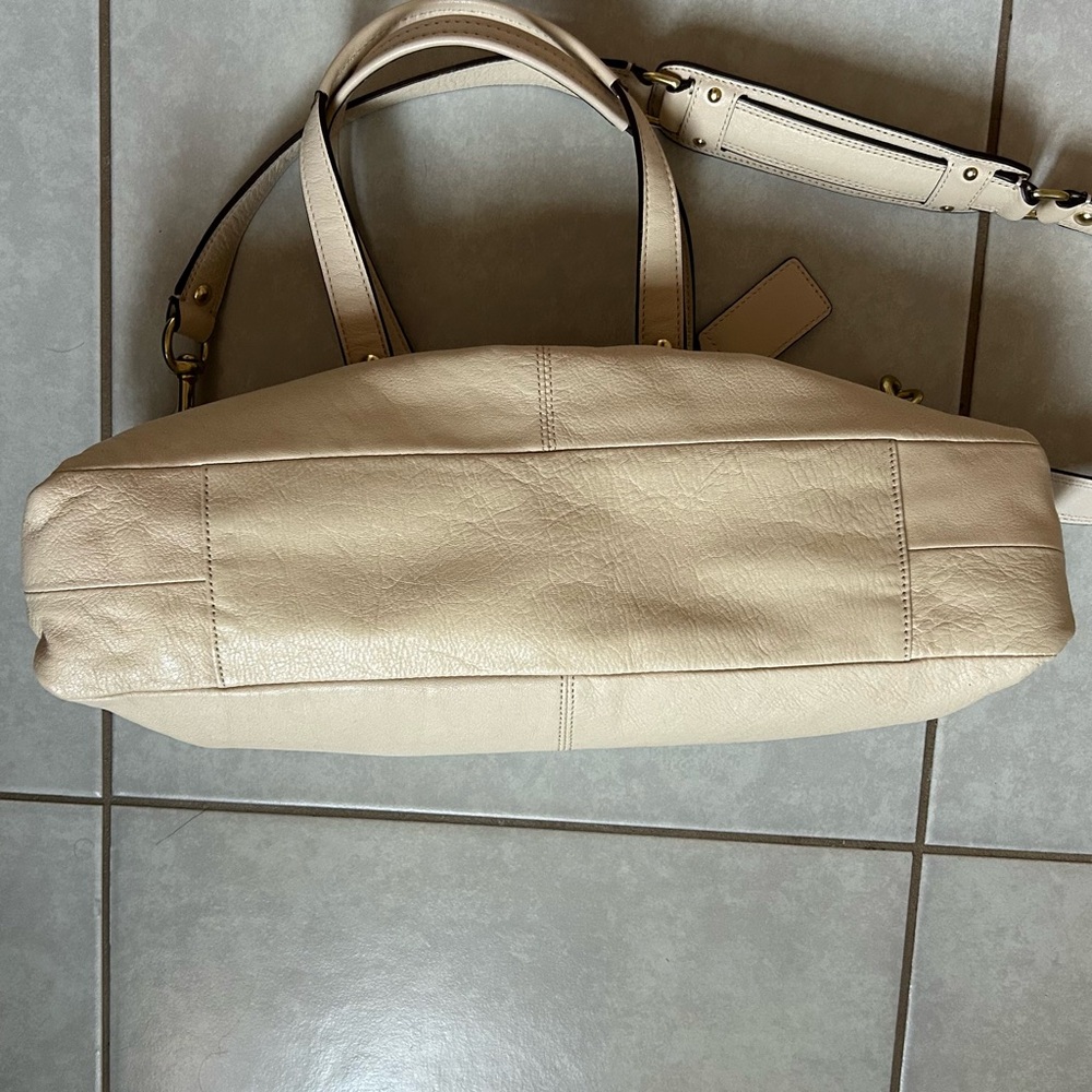 Coach Ashley Carryall F15513 Convertible Satchel Shoulder Bag Purse Ivory Cream - Picture 8 of 14